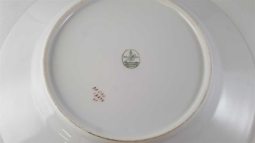 [45813216] Speiseteller Essteller 25,3 cm Hutschenreuther Hohenberg Dekor Schwarz Gold gebraucht - gut Bild 5