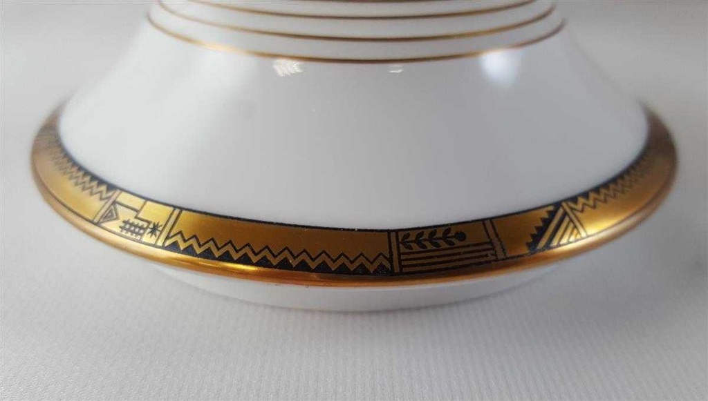 [45813223] Zuckerdose groß Hutschenreuther Hohenberg Dekor Schwarz Gold gebraucht - sehr gut Bild 3