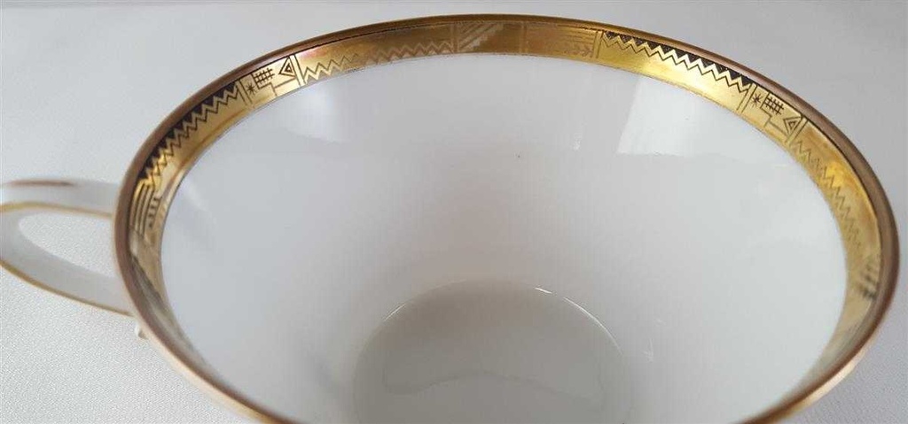 [45813228] Teetasse Tasse Hutschenreuther Hohenberg Dekor Schwarz Gold gebraucht - gut Bild 4