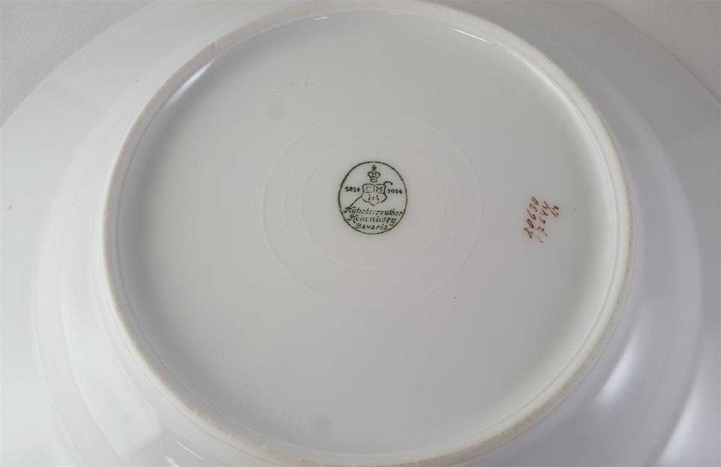[45813236] Suppenteller 25,3 cm Hutschenreuther Hohenberg Dekor Schwarz Gold gebraucht - sehr gut Bild 5
