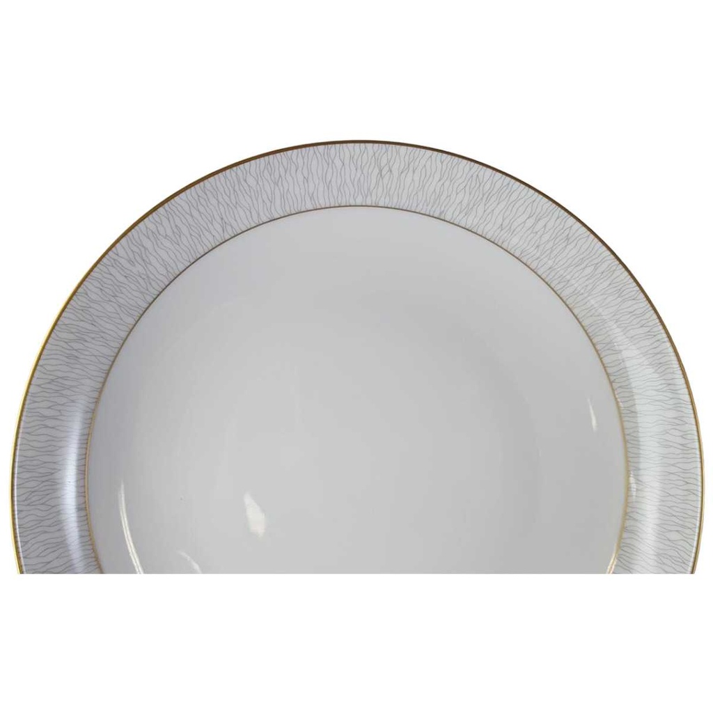 [45813238] Suppenteller 22,9 cm Königl. pr. Tettau Ria 1347 grauer Rand Grau gebraucht - gut Bild 2