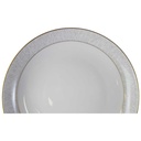 [45813238] Suppenteller 22,9 cm Königl. pr. Tettau Ria 1347 grauer Rand Grau gebraucht - gut Bild 2