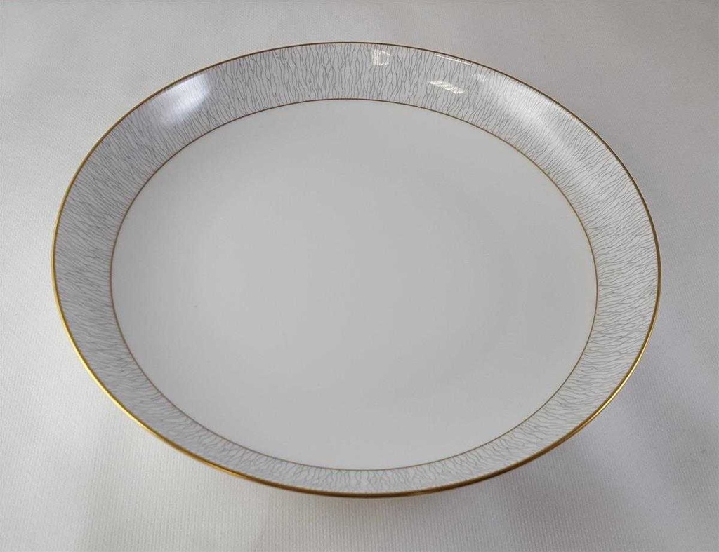 [45813238] Suppenteller 22,9 cm Königl. pr. Tettau Ria 1347 grauer Rand Grau gebraucht - gut Bild 4