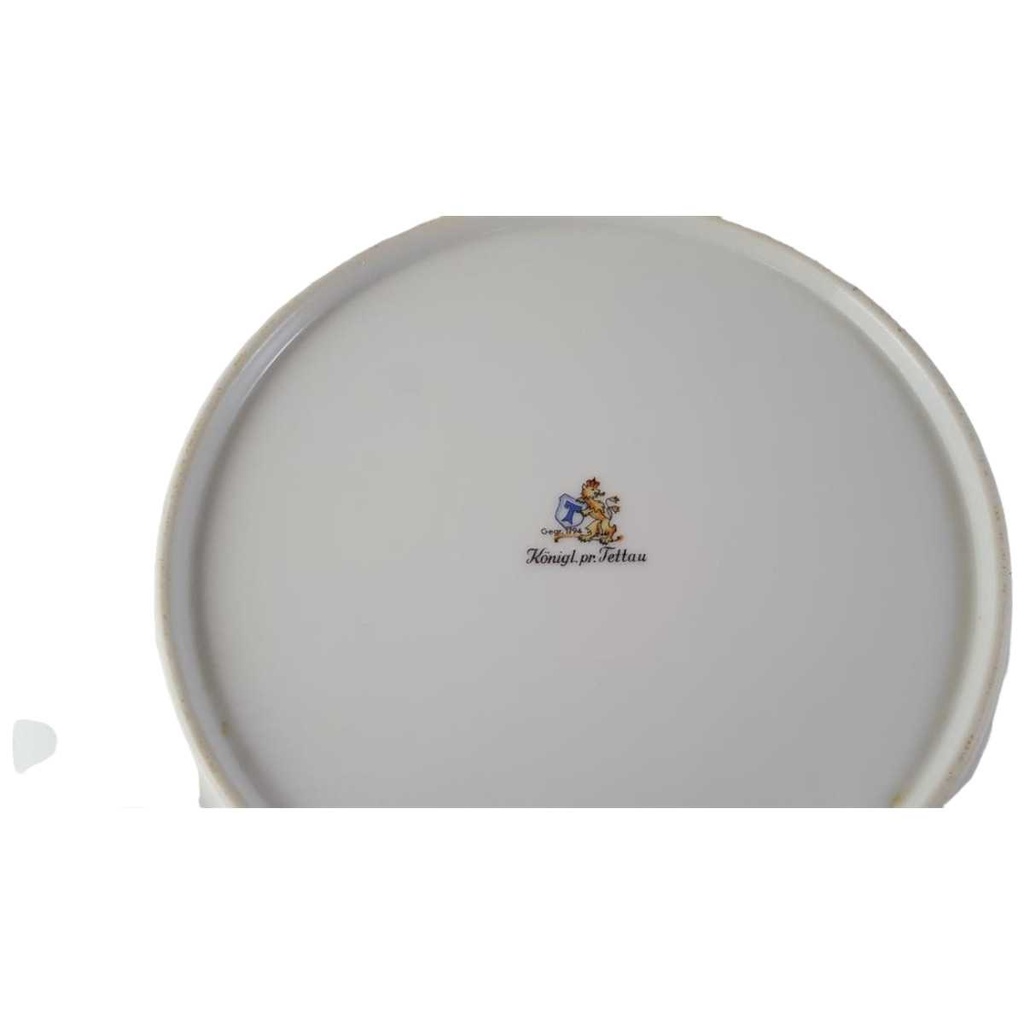 [45813239] Speiseteller Essteller 25 cm Königl. pr. Tettau Ria 1347 grauer Rand gebraucht - akzeptabel Bild 2