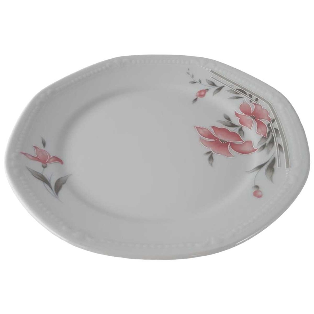 [45813249] Kuchenteller 19,6 cm Mitterteich Form 2040 Sissi Rosa Blüte gebraucht - sehr gut Bild 2