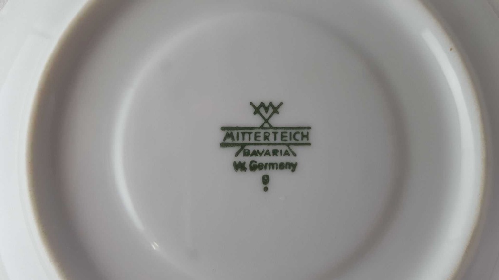 [45813250] Untertasse für Kaffee 14,7 cm Mitterteich Form 2040 Sissi Rosa Blüte gebraucht - gut Bild 5