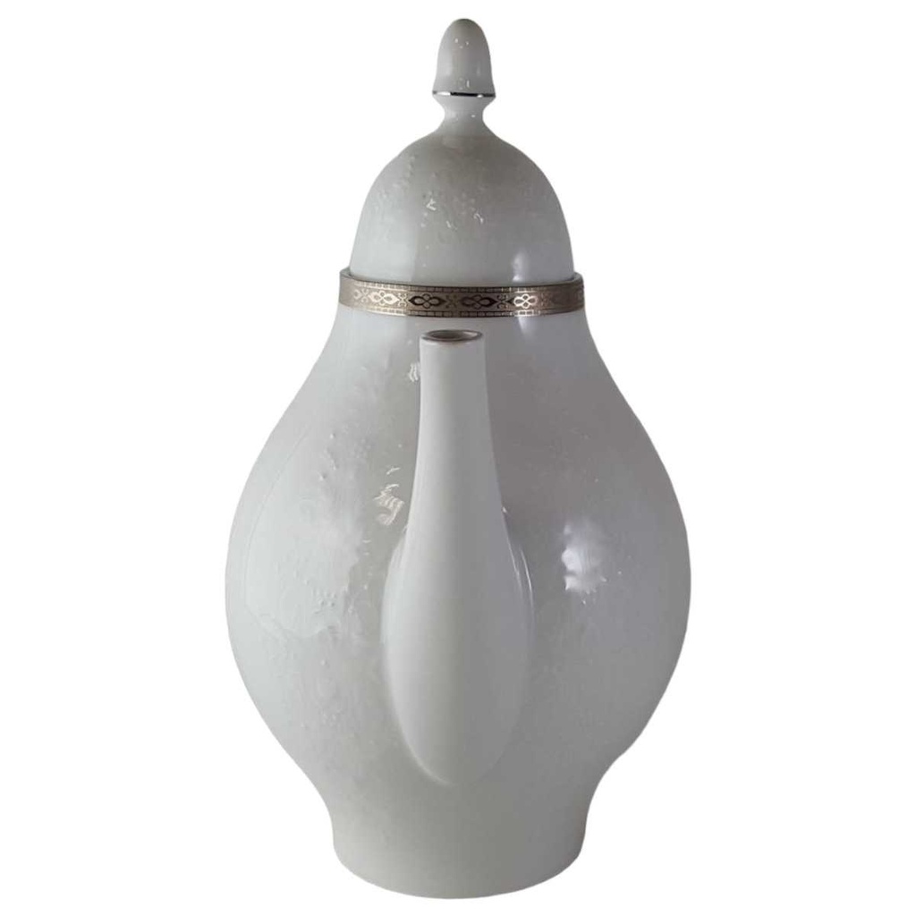 [45813254] Kaffeekanne 1,5 L Zeh Scherzer Reliefdekor Platinrand Relief gebraucht - gut Bild 2