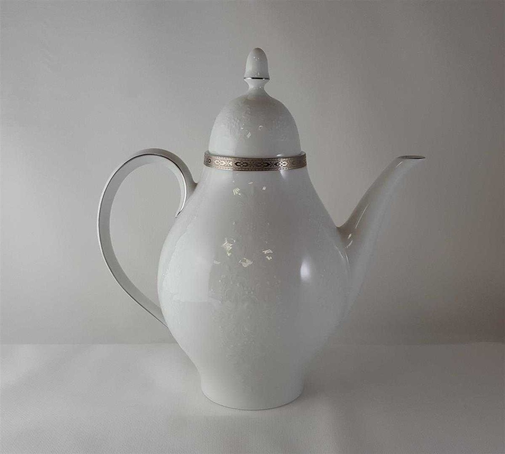 [45813254] Kaffeekanne 1,5 L Zeh Scherzer Reliefdekor Platinrand Relief gebraucht - gut Bild 3