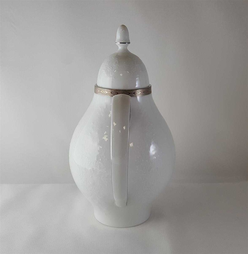 [45813254] Kaffeekanne 1,5 L Zeh Scherzer Reliefdekor Platinrand Relief gebraucht - gut Bild 4