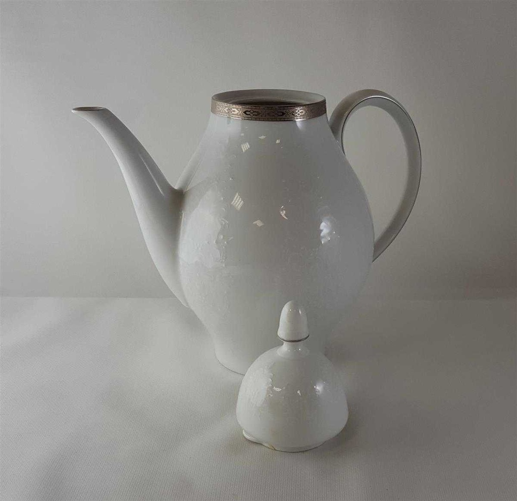 [45813254] Kaffeekanne 1,5 L Zeh Scherzer Reliefdekor Platinrand Relief gebraucht - gut Bild 5