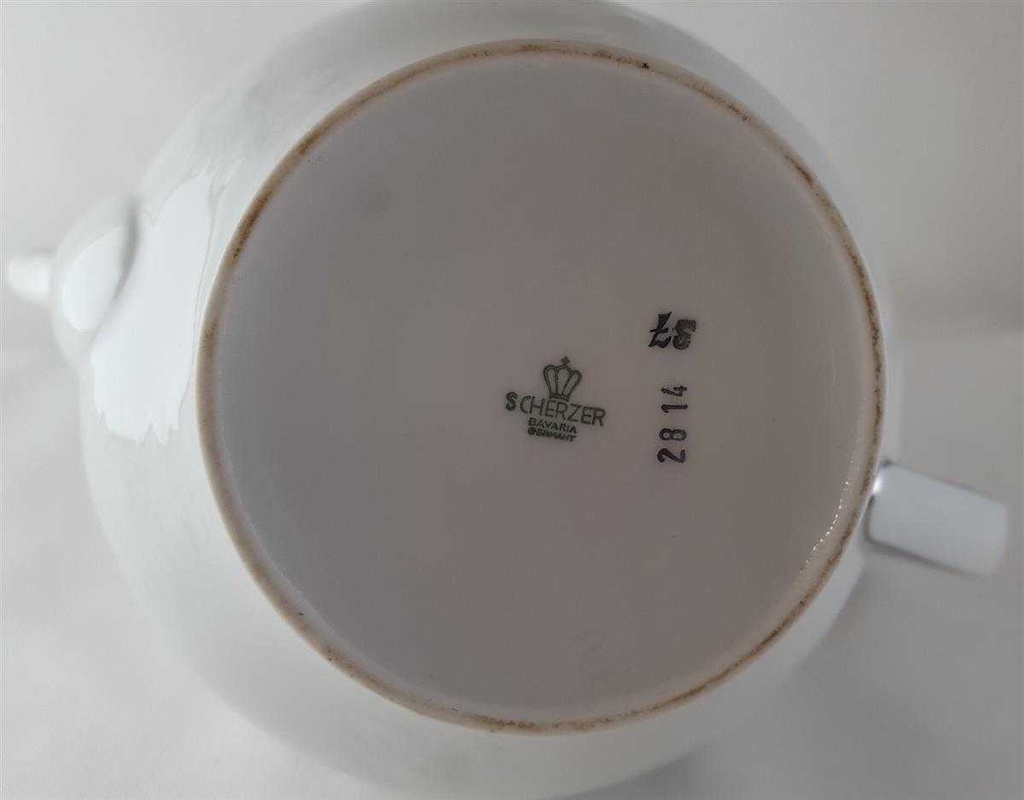 [45813254] Kaffeekanne 1,5 L Zeh Scherzer Reliefdekor Platinrand Relief gebraucht - gut Bild 7