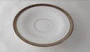 [45813255] Untertasse 15,1 cm Zeh Scherzer Reliefdekor Platinrand Weiß gebraucht - gut Bild 4