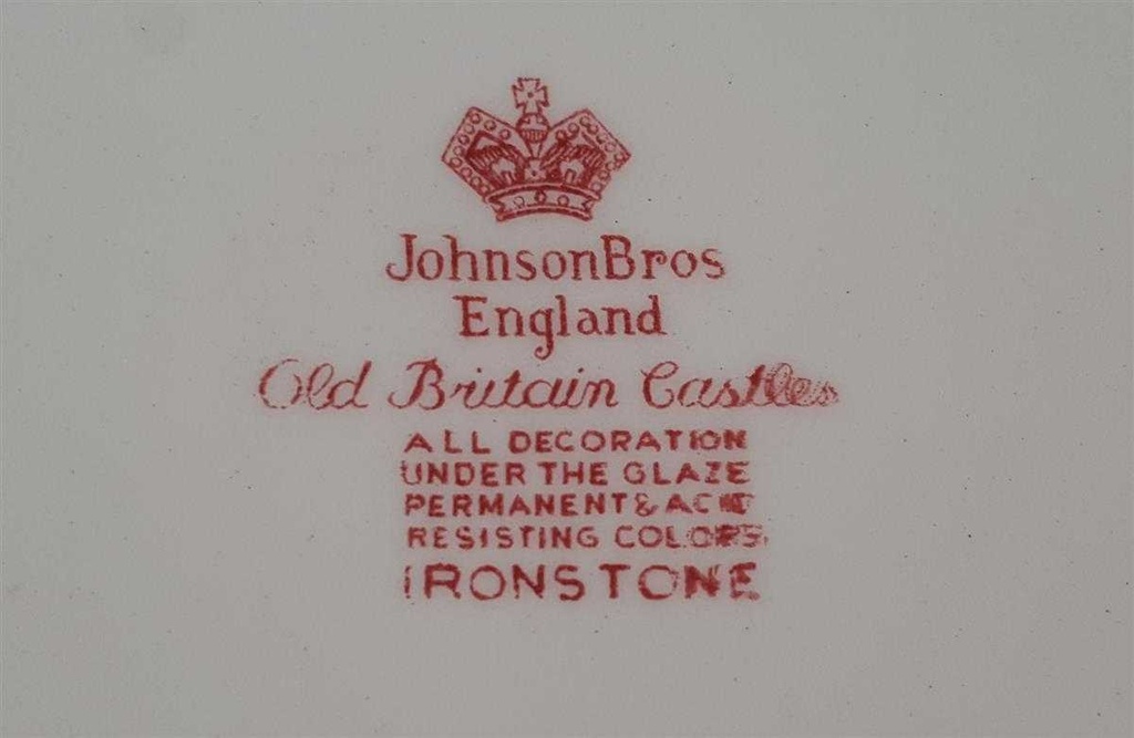 [45813259] Butterglocke ohne Deckel Johnson Bros Old Britain Castles Rot gebraucht - gut Bild 7