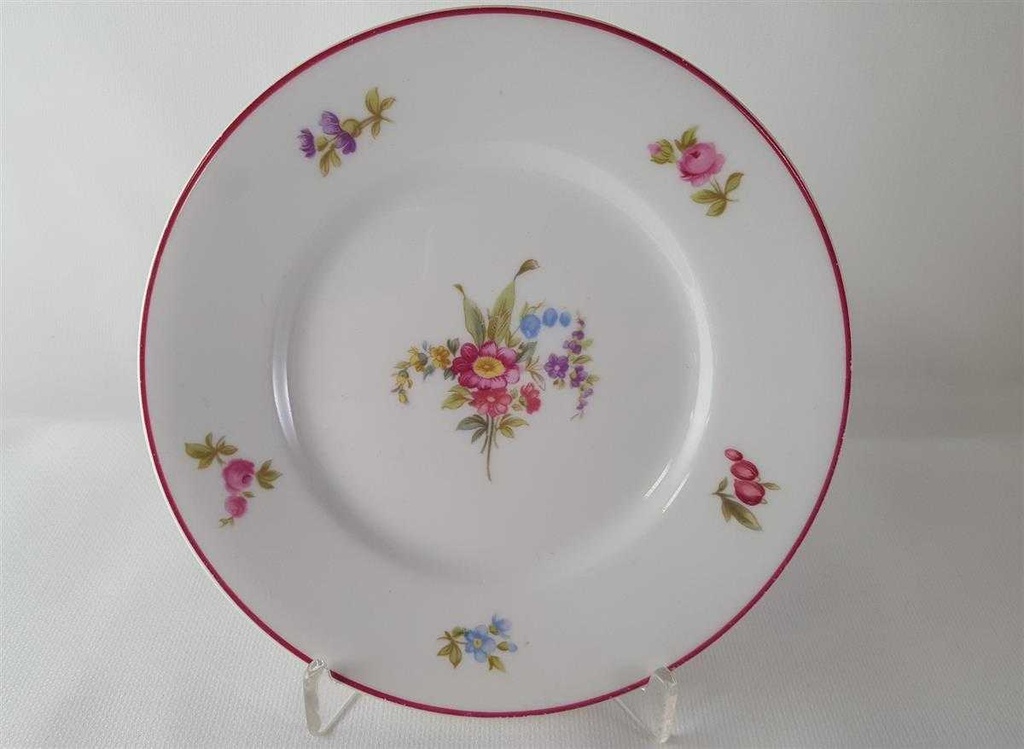 [45813268] Brotteller 16,2 cm Hutschenreuther Olivia bunte Blumen roter Rand Bild 4