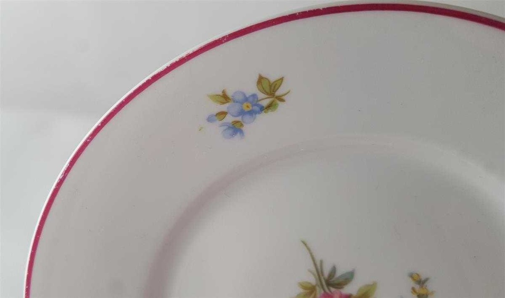 [45813268] Brotteller 16,2 cm Hutschenreuther Olivia bunte Blumen roter Rand Bild 5