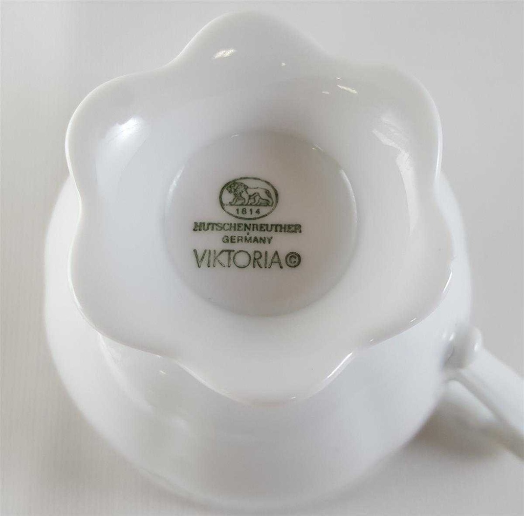 [45813269] Kaffeegedeck 3tlg Hutschenreuther Viktoria Weiß gebraucht - gut Bild 5
