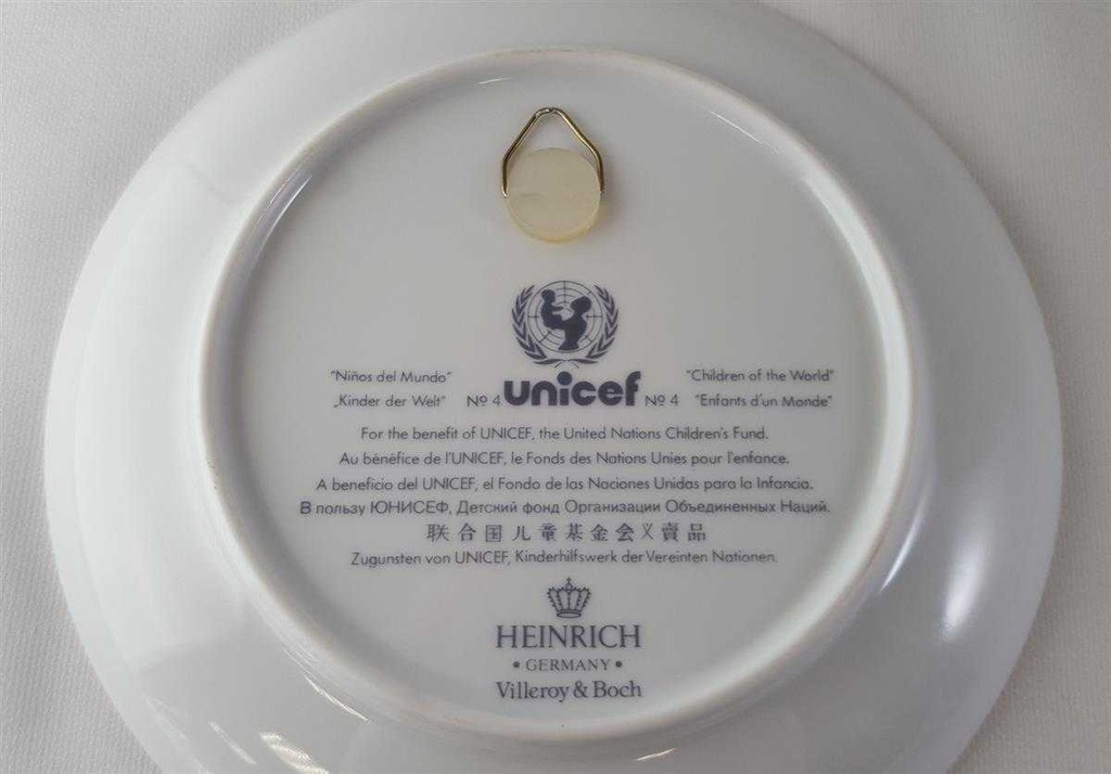 [45813277] Wandteller Villeroy & Boch Heinrich Kinder der Welt Unicef Nr. 4 gebraucht - sehr gut Bild 5