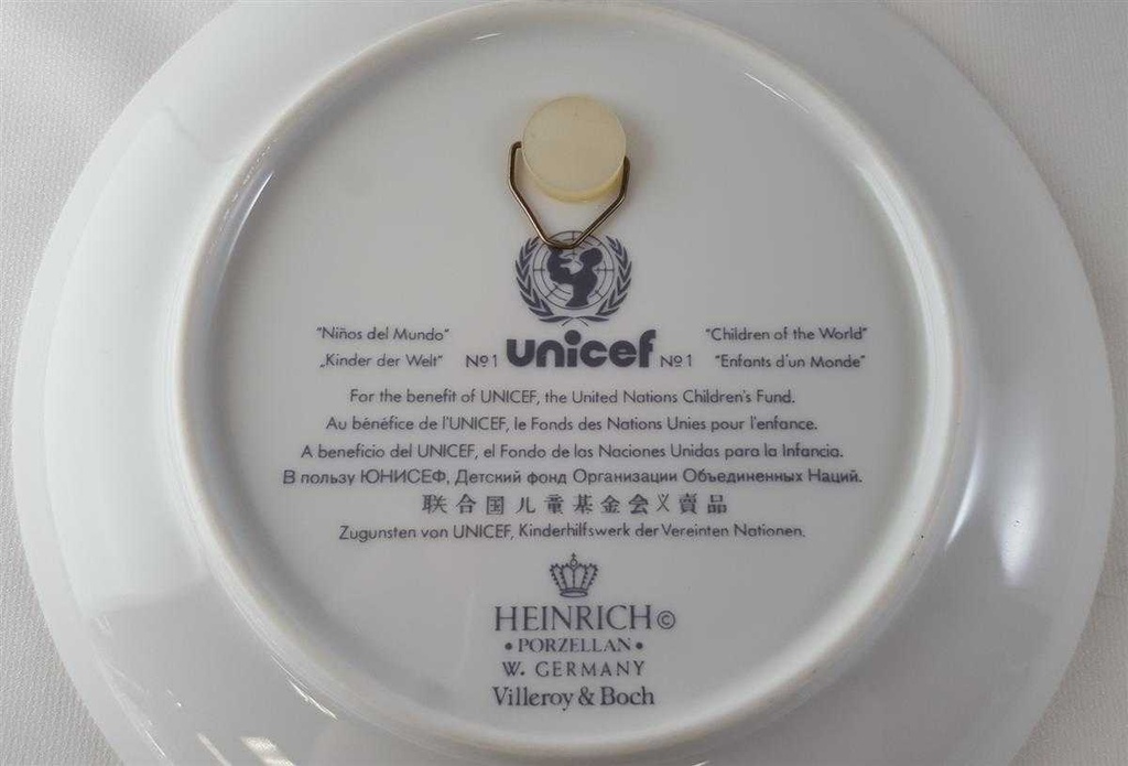 [45813278] Wandteller Villeroy & Boch Heinrich Kinder der Welt Unicef Nr. 1 gebraucht - sehr gut Bild 4