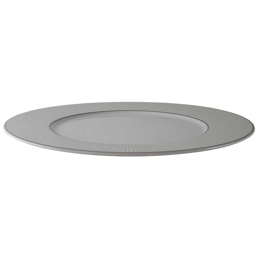 [45813279] Speiseteller Essteller 27 cm Mitterteich Weiß mit Graurand gebraucht - sehr gut Bild 2