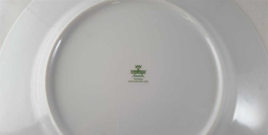 [45813279] Speiseteller Essteller 27 cm Mitterteich Weiß mit Graurand gebraucht - sehr gut Bild 4