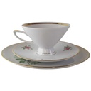 [45813281] Kaffeegedeck Goldrand 3tlg Winterling Röslau Blumendekor Blumen gebraucht - gut Bild 2