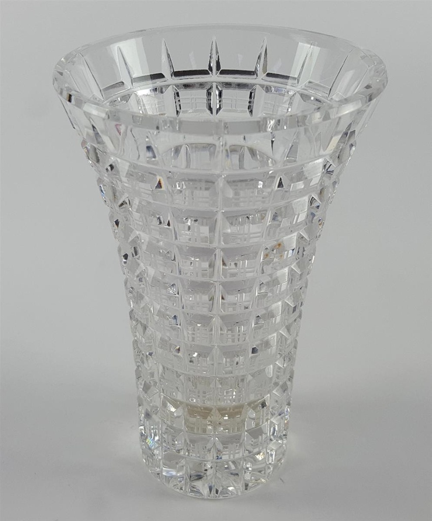 [458132850] Vase Blumenvase Tischvase Kristall geometrisch geschliffen H 15,5 cm Bild 2