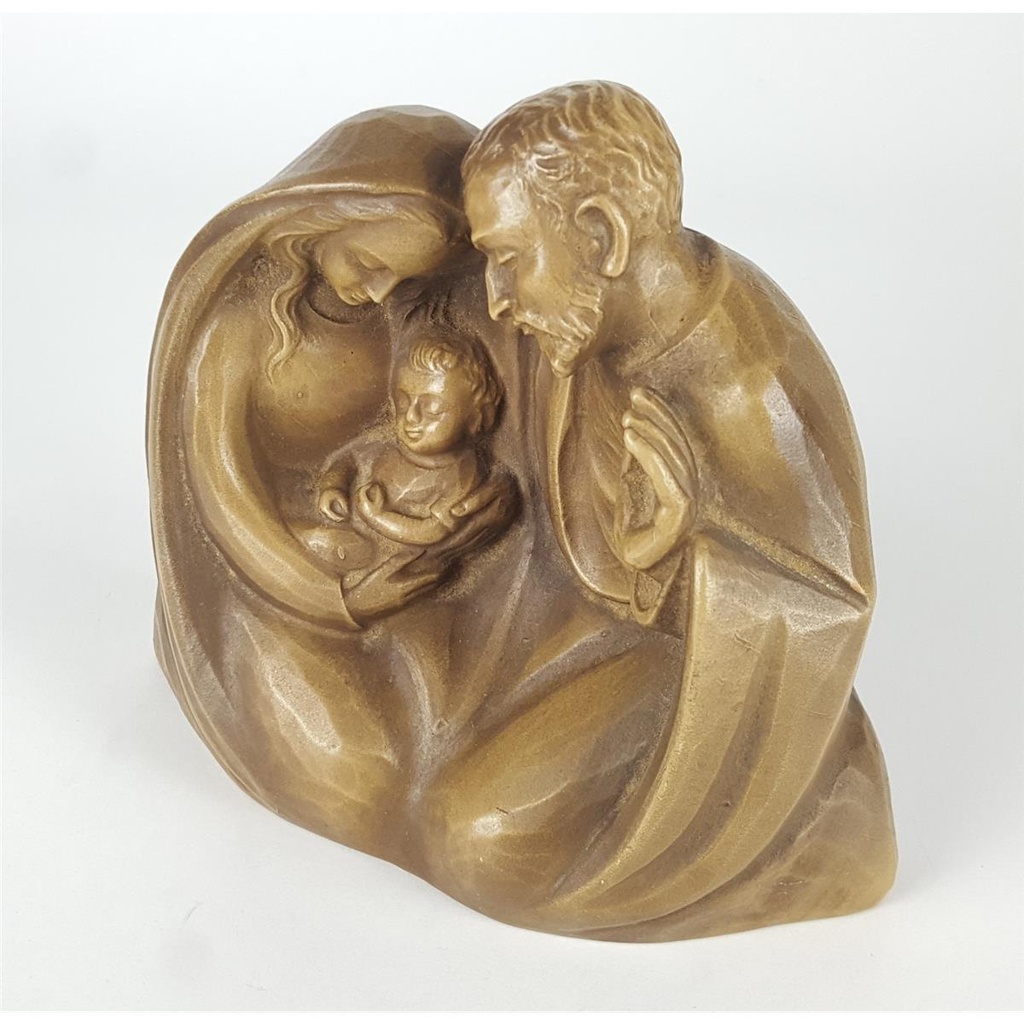 [458132875] Maria und Josef mit Kind Relief Skulptur Heiligenfigur Kunststoff H 13,4 cm Bild 4