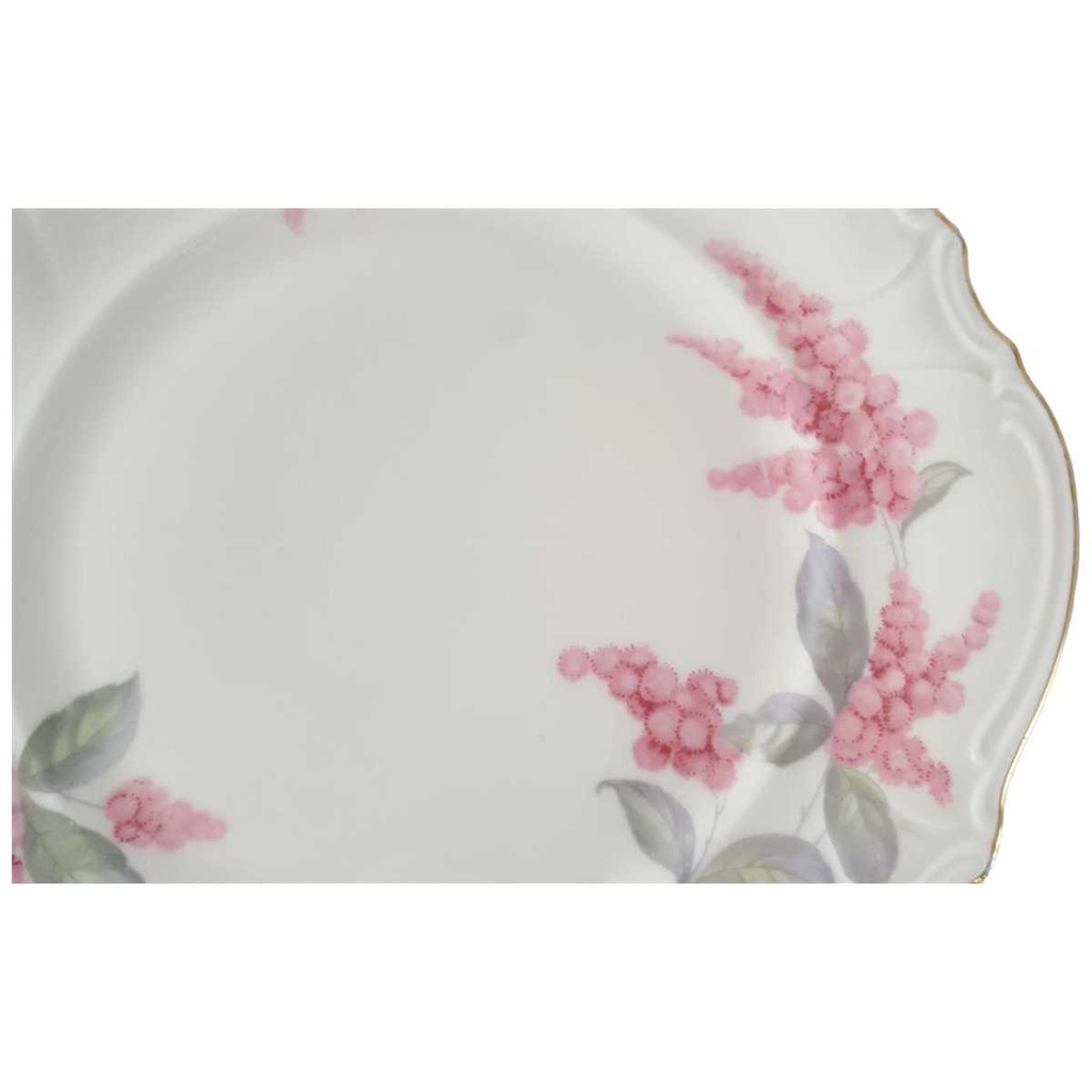 [45813292] Kuchenteller Dessertteller Frühstücksteller Goldrand 21 cm Hutschenreuther Paul Müller Blumendekor Blumen gebraucht - gut Bild 2