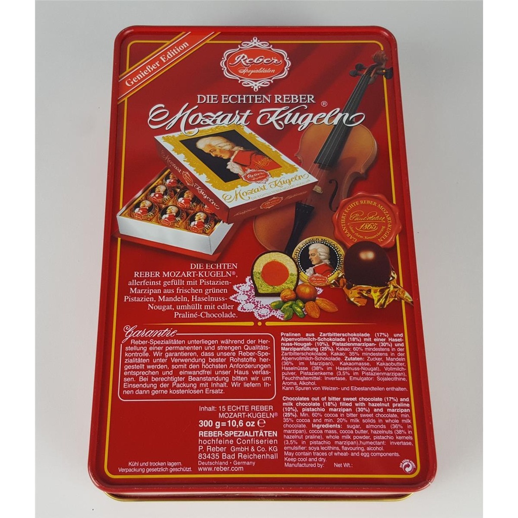[458132929] Reber Mozartkugeln Dose Blechdose Geschenkbox Weihnachten leer 22x13,5 cm Bild 3