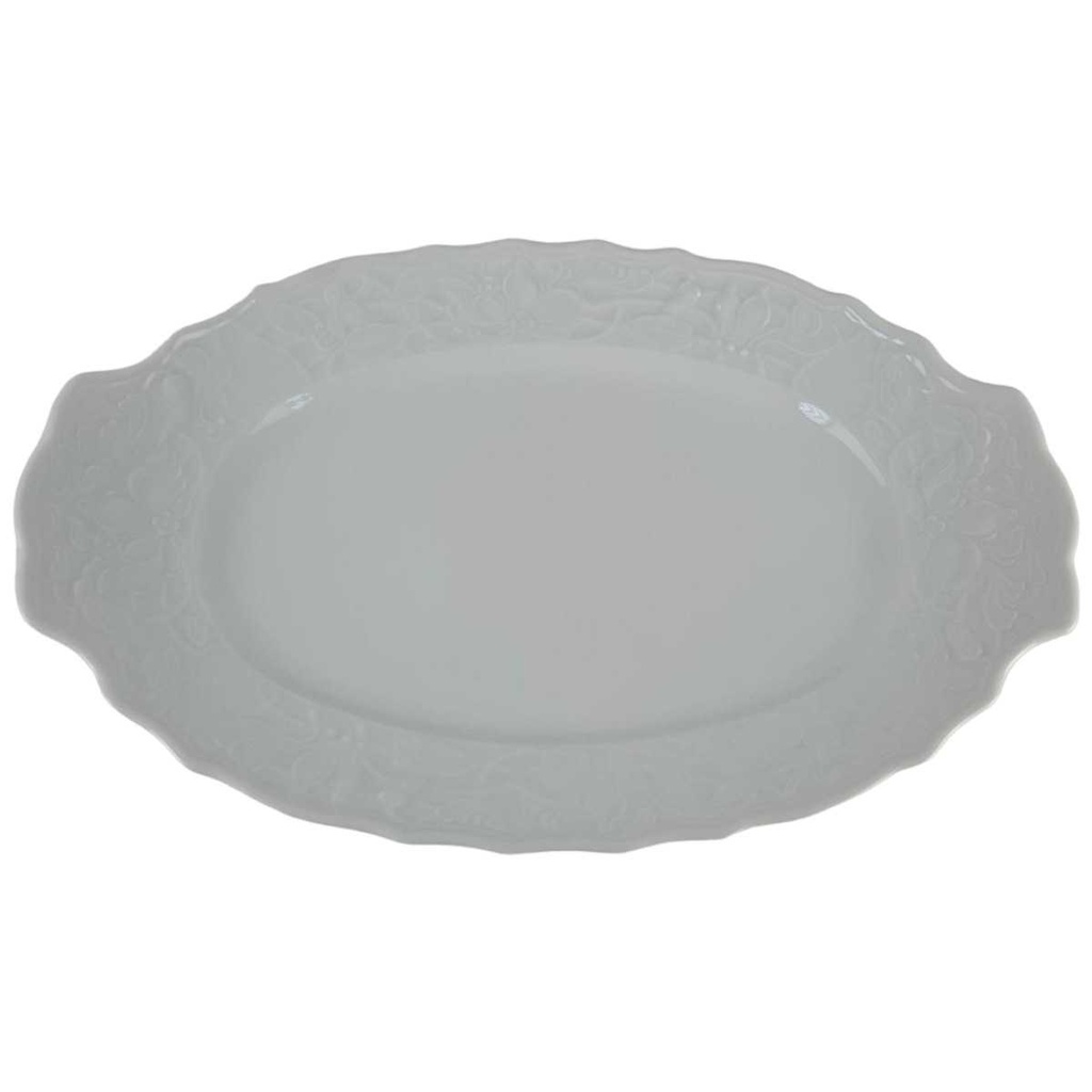 [458132940] Fleischplatte Fleischplette 31,8x21,5 cm Mitterteich Princess Weiß gebraucht - gut Bild 2