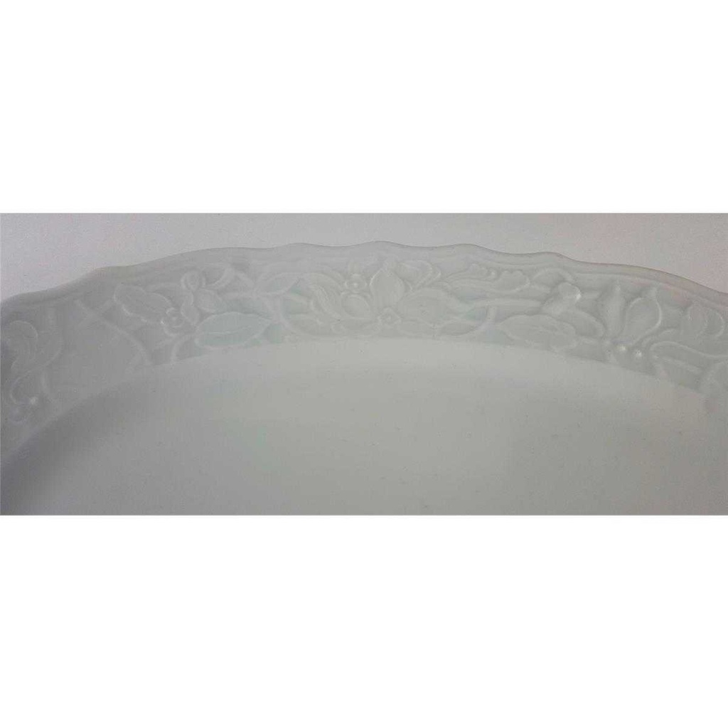[458132940] Fleischplatte Fleischplette 31,8x21,5 cm Mitterteich Princess Weiß gebraucht - gut Bild 3
