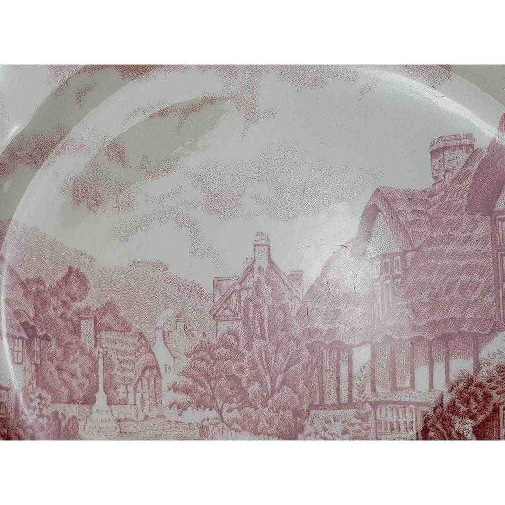 [458132943] Speiseplatte Steakplatte 26,3x22 cm Johnson Bros Olde English Countryside Rot gebraucht - gut Bild 4