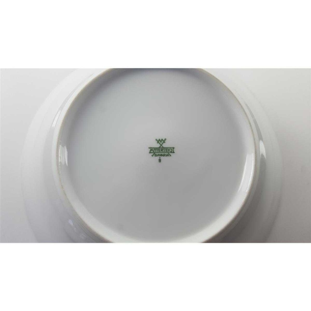 [458132951] Schale 22,3 cm Mitterteich blau Rosen gebraucht - gut Bild 4