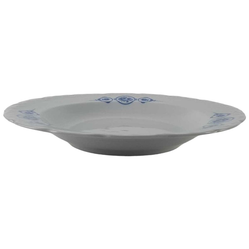 [458132953] Suppenteller 22,7 cm Mitterteich blau Rosen gebraucht - gut Bild 2