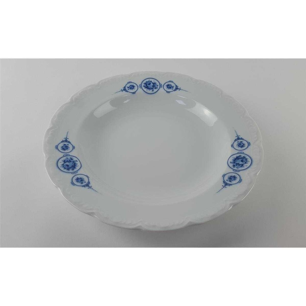 [458132953] Suppenteller 22,7 cm Mitterteich blau Rosen gebraucht - gut Bild 3
