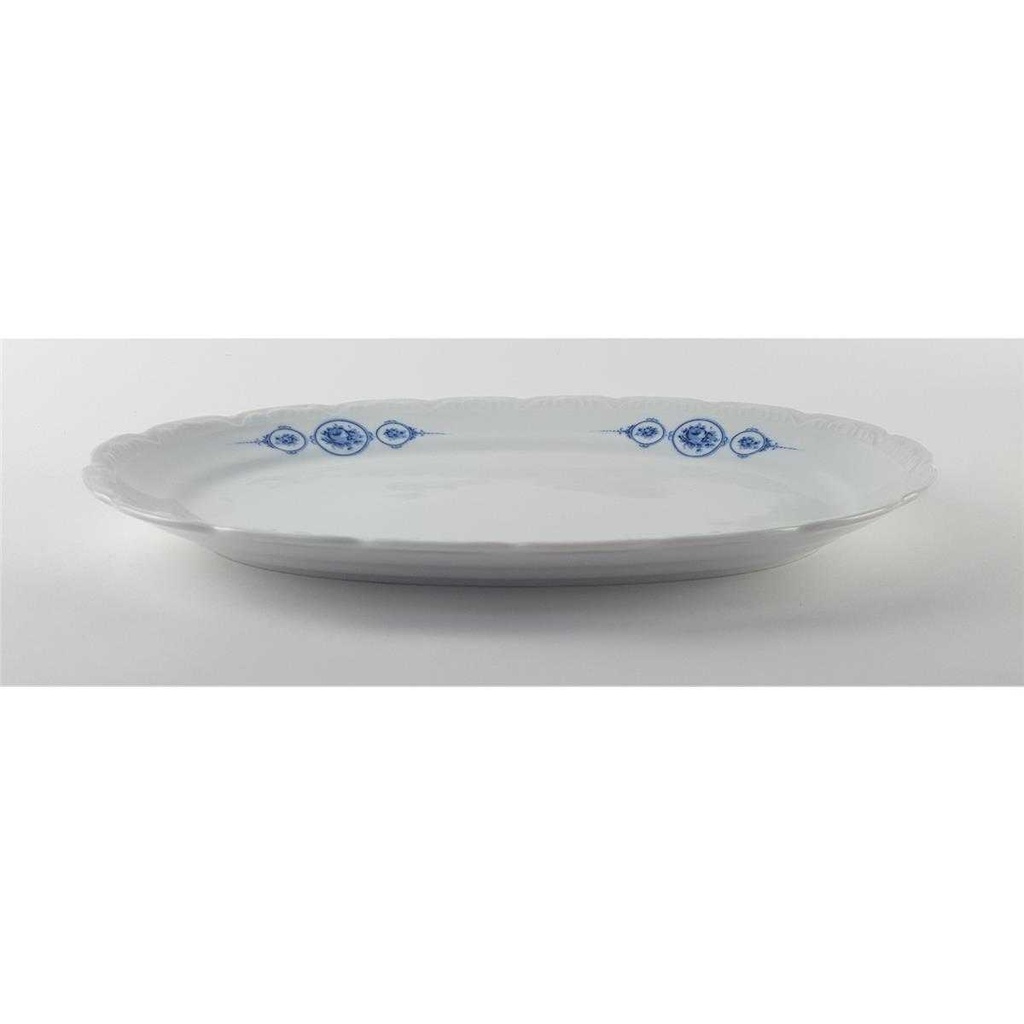 [458132955] Servierplatte Fleischplatte 32x21,6 cm Mitterteich blau Rosen gebraucht - gut Bild 4