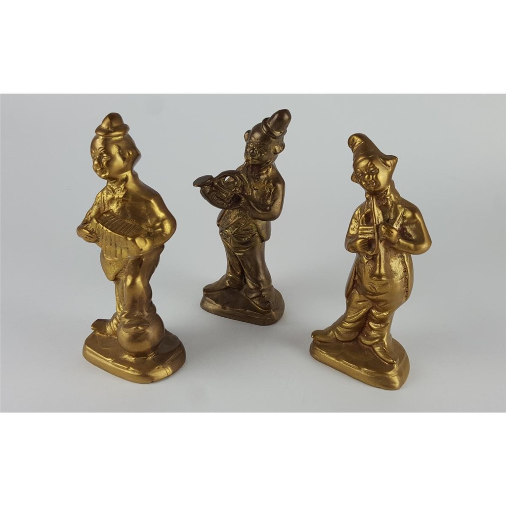 [2118979] 3er Set Messing Figuren Clown Musiker 3 tlg. H 15,5 cm Bild 5