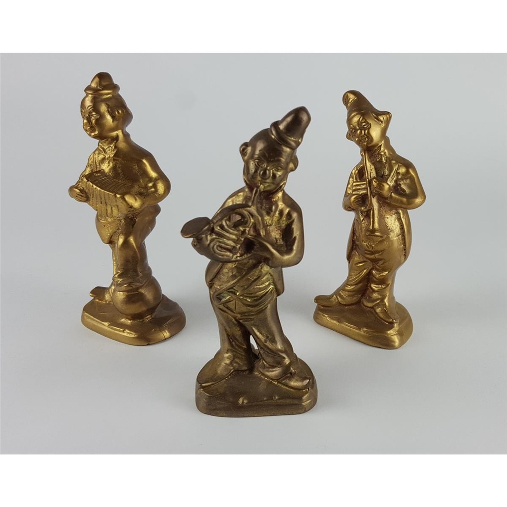 [2118979] 3er Set Messing Figuren Clown Musiker 3 tlg. H 15,5 cm Bild 6