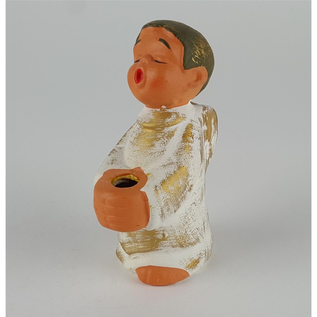 [458132969] Singende Engel Figur Kerzenhalter Keramik Weihnachten H 9 cm Bild 4