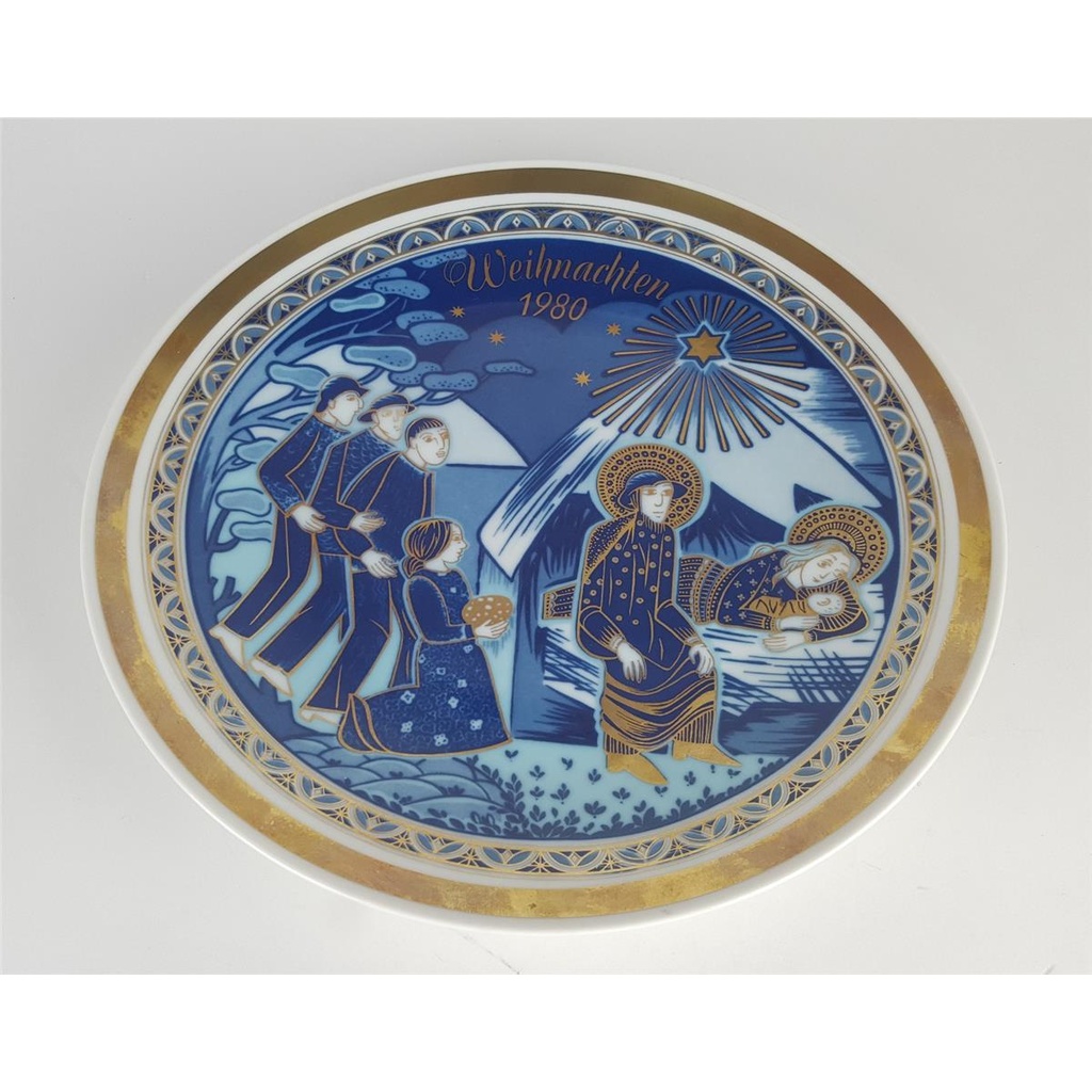 [2118983] Wandteller Sammelteller Weihnachtsteller Bavaria 24,5 cm Porzellan gebraucht - sehr gut Bild 4