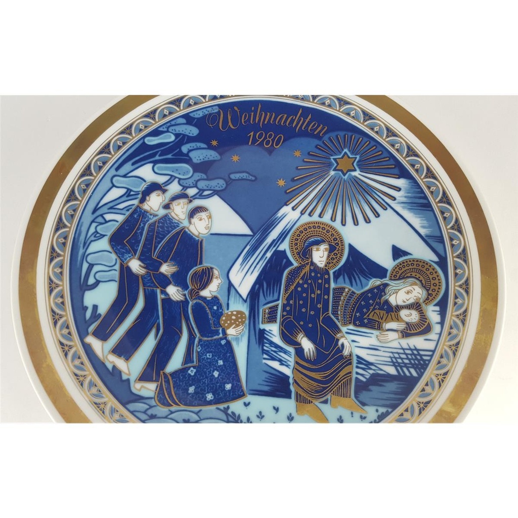 [2118983] Wandteller Sammelteller Weihnachtsteller Bavaria 24,5 cm Porzellan gebraucht - sehr gut Bild 6