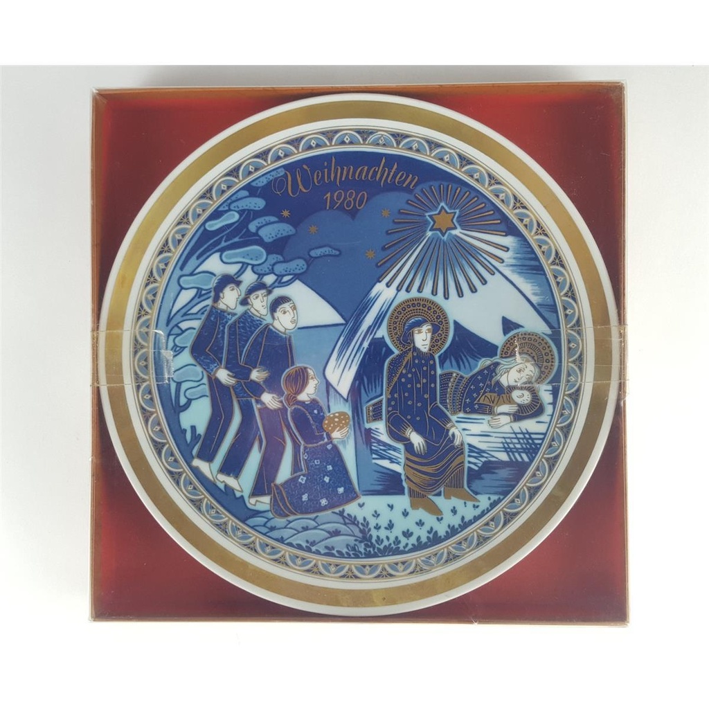 [2118983] Wandteller Sammelteller Weihnachtsteller Bavaria 24,5 cm Porzellan gebraucht - sehr gut Bild 8