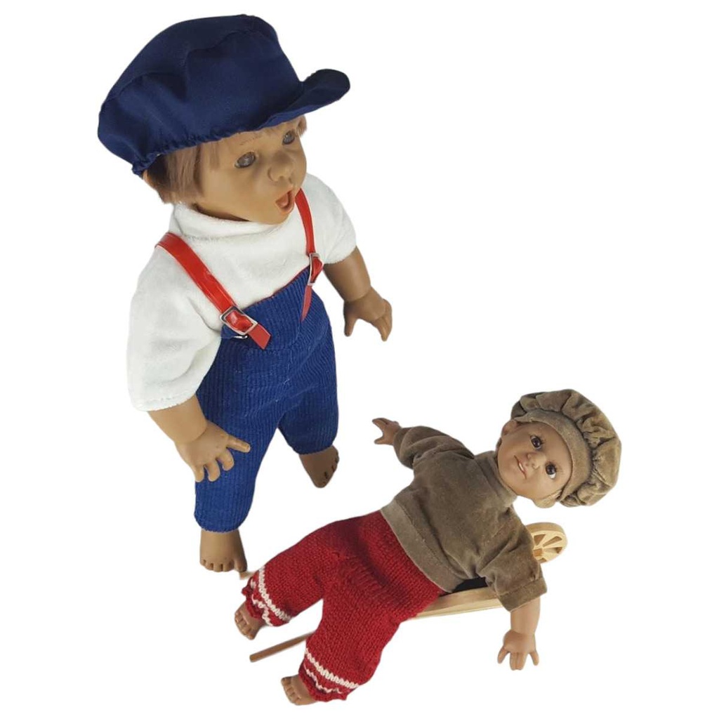 [2118986] 2er Set Charakterpuppen Sammlerpuppen Puppen inkl. Puppenständer mit Schubkarre 4tlg. Bild 2