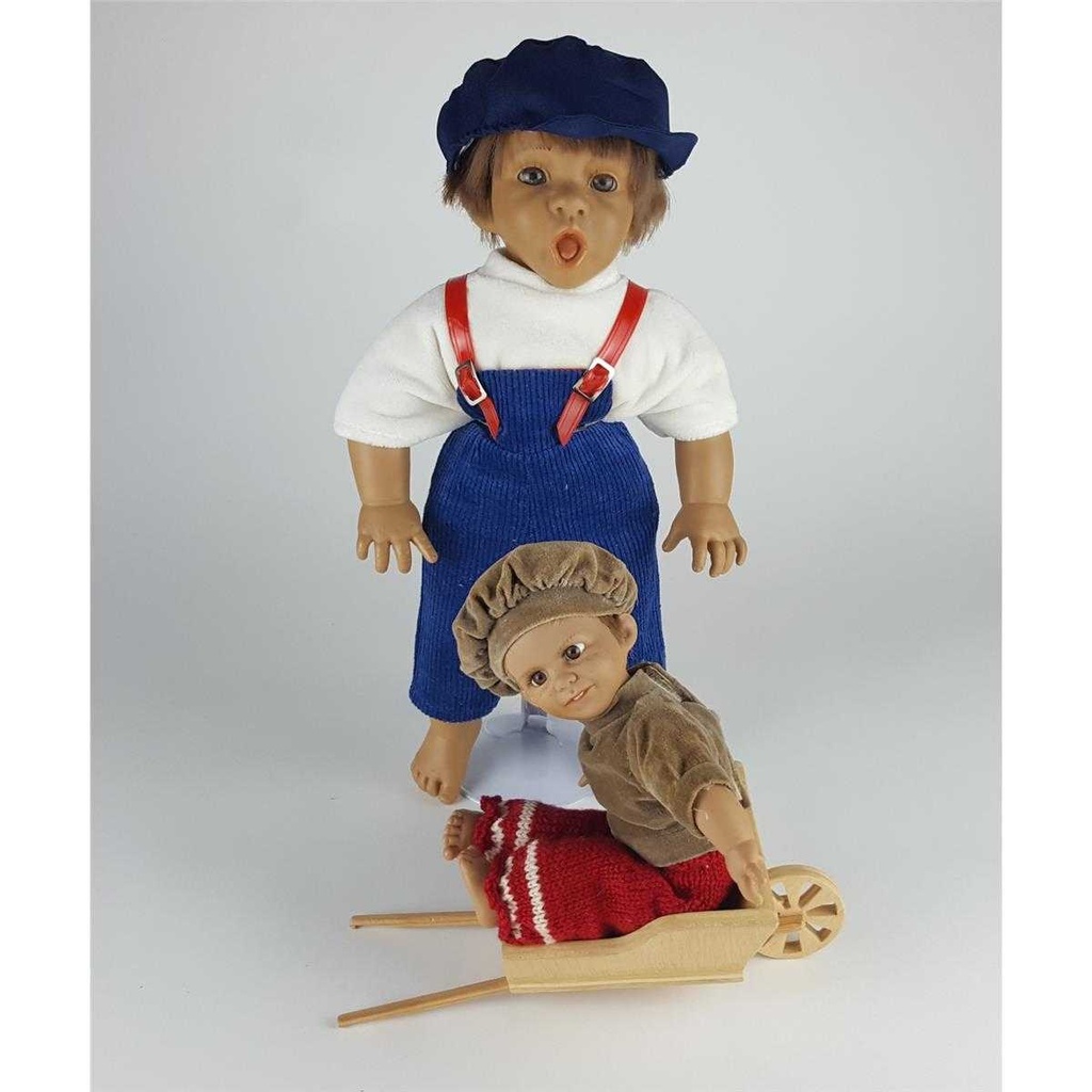 [2118986] 2er Set Charakterpuppen Sammlerpuppen Puppen inkl. Puppenständer mit Schubkarre 4tlg. Bild 4