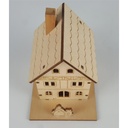 [458133077] Mini Holz Haus mit LED Beleuchtung Weihnachten Fenster Deko H 10,4 cm Bild 6