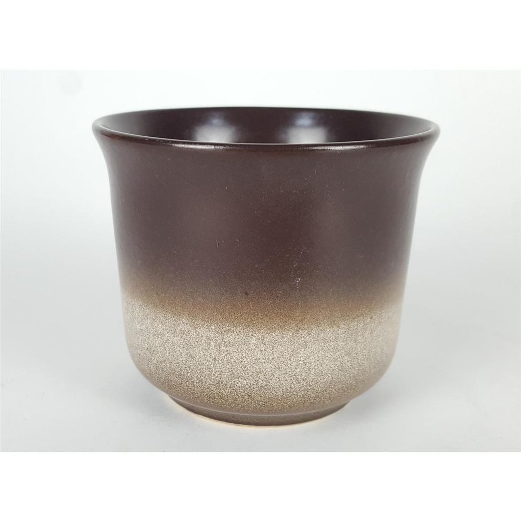 [458133078] Steingut Keramik Kaffeetasse braun H 6,8 cm Bild 2
