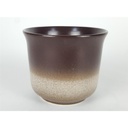[458133078] Steingut Keramik Kaffeetasse braun H 6,8 cm Bild 2