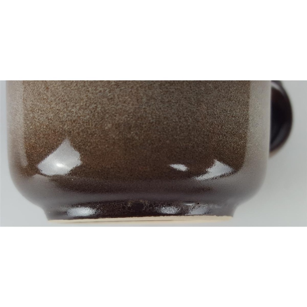 [458133078] Steingut Keramik Kaffeetasse braun H 6,8 cm Bild 8