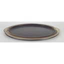 [458133081] Steingut Keramik Servierplatte Fleischplatte braun 34,5x23 cm Bild 2