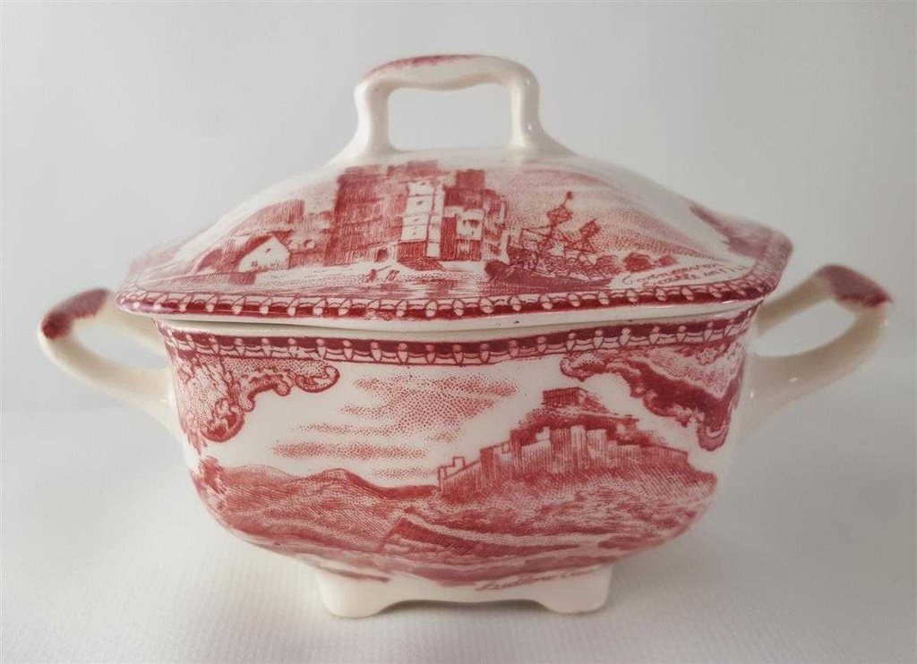 [45813309] Zuckerdose Johnson Bros Old Britain Castles Rot Bild 4